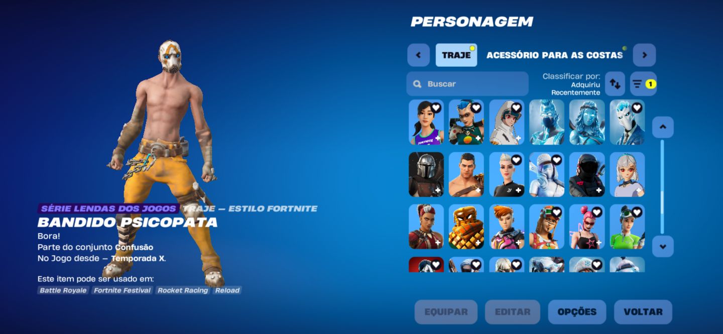 CONTA FORTNITE/ 900 VBUKS/ MUDANÇA DE TODOS OS DADOS/ + 100 skins