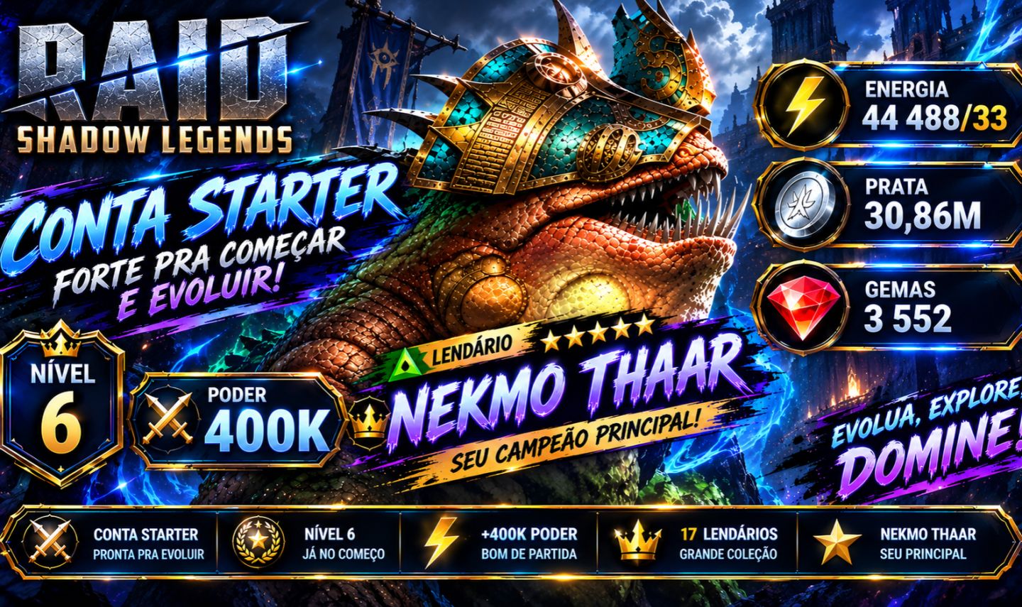 CONTA STARTER RAID: SHADOW LEGENDS | 17 LENDÁRIOS | 400K DE PODER
