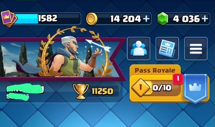 Conta clash Royale 11,250 k troféu