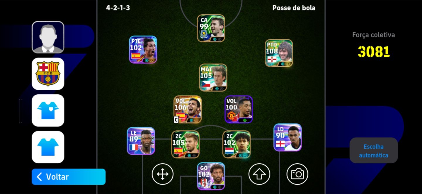 Conta de Efootball com Best 109 + 500 moedas
