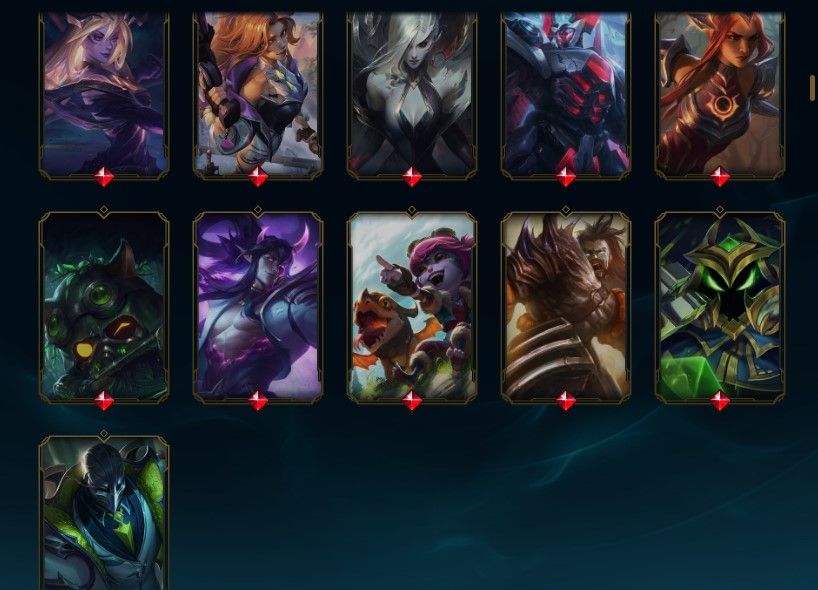 Desapego conta lol 8 skins Prestigio
