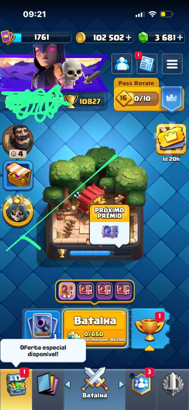 CONTA DE CLASH ROYALE FULL ACESSO 10827K - TODAS AS CARTAS - TORRE NIVEL 15
