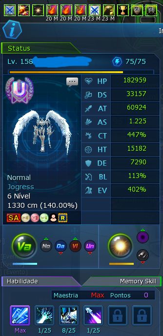 Conta Tamer 157 - OMM, SusaEx, 13 SSS+ - Servidor: Alphamon (LADMO)