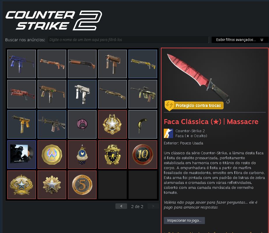 CONTA DE CS2 COM KIT AZUL SO PEGAR E JOGAR