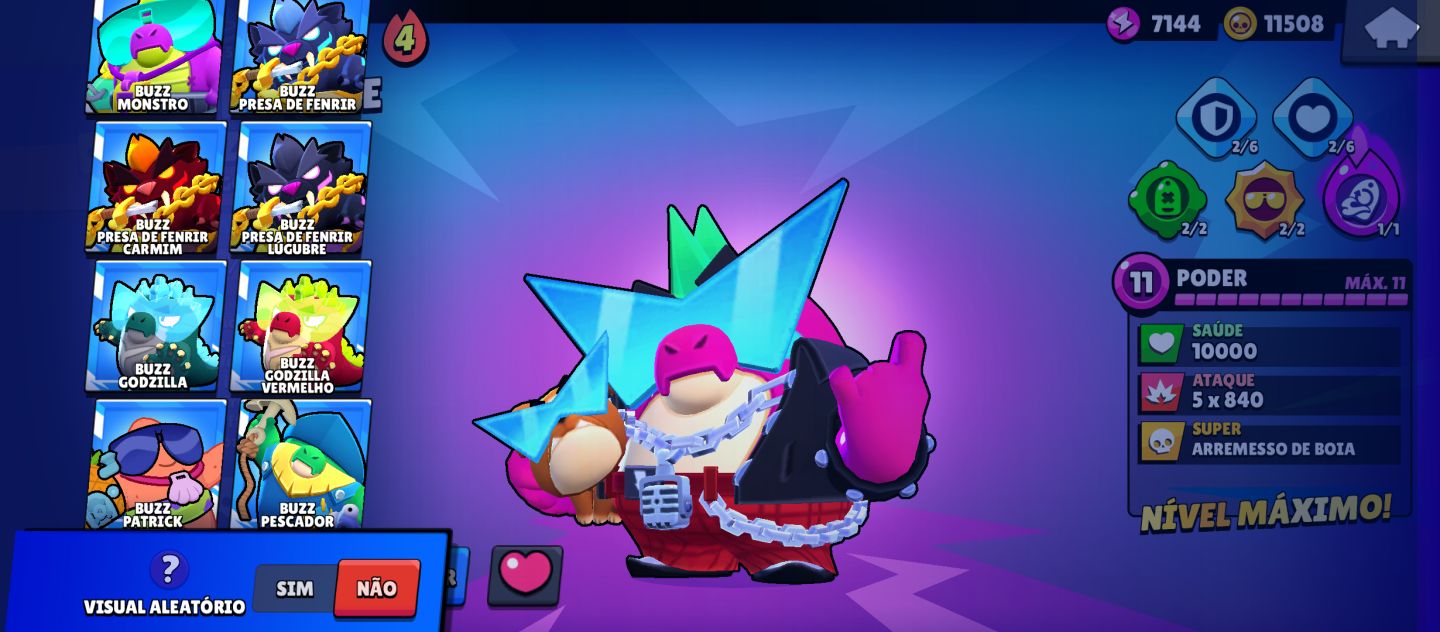 CONTA RARA DE BRAWL STARS COM MUITAS SKINS DE PARCERIA