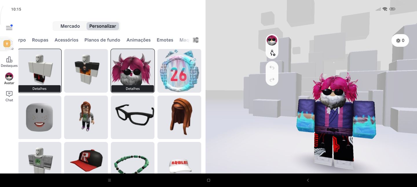 !!!!Conta gasta 400 robux ou menos mas com itens em roubei um ovo e 99 noites!!!