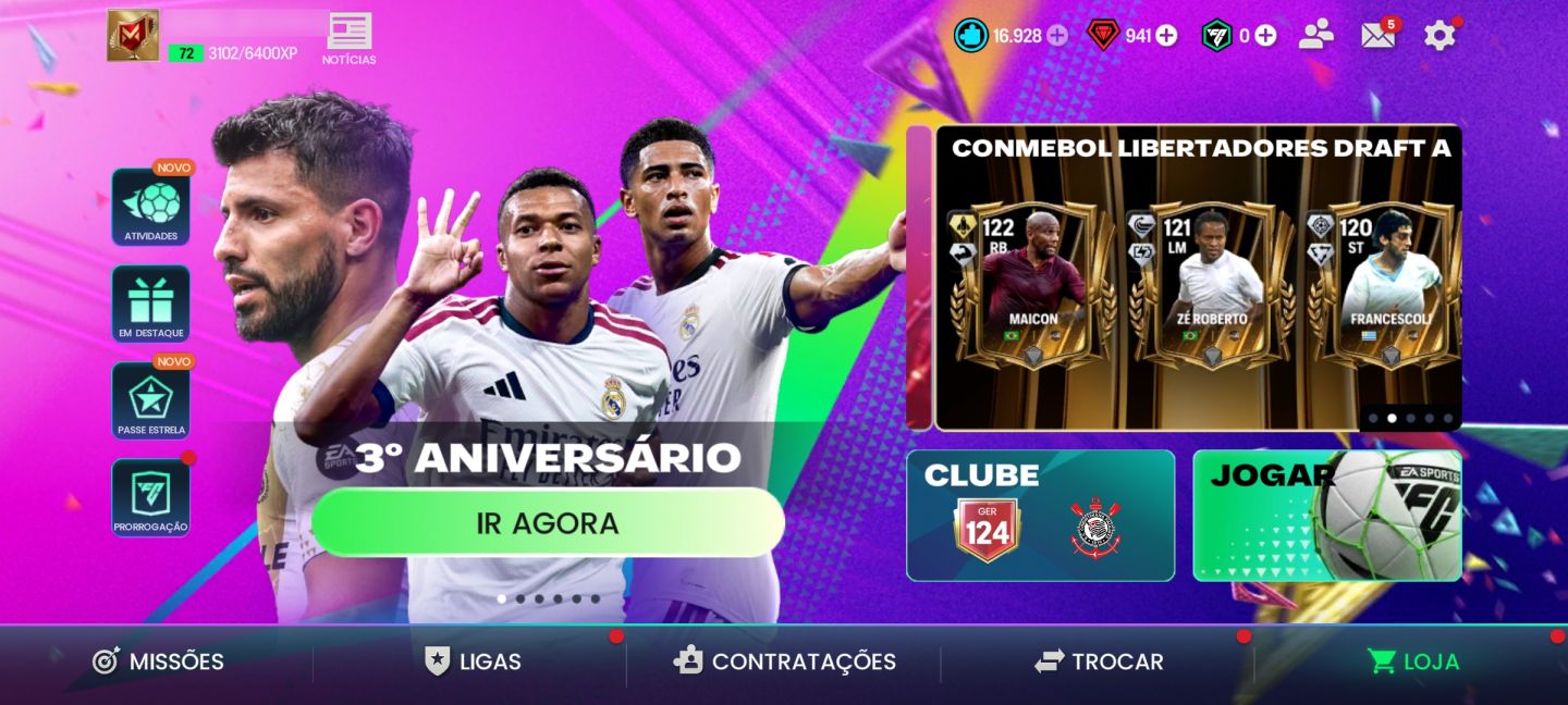 CONTA FC MOBILE GER 124 | EA + FACEBOOK | NÍVEL 72 | 2024