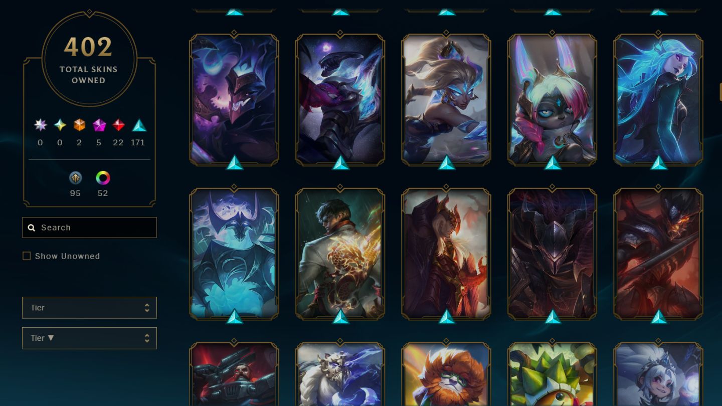 Conta League Of Legends, 402 skins +skins tft, emerald 3, Level 489