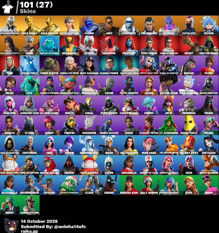 CONTA FORTNITE FULL TRYHARD +100 SKINS
