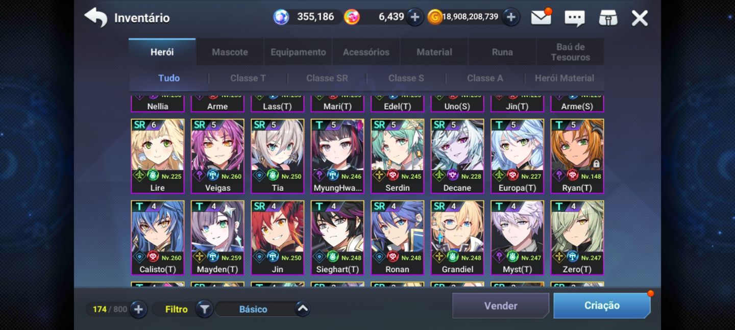 Conta End Game Grand Chase Mob