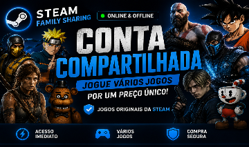 CONTA FAMÍLIA STEAM COMPARTILHADA (ONLINE) - ENTREGA AUTOMÁTICA