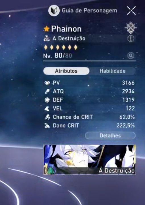 CONTA TL70 COM SILVER WOLF999 E1S1, PHAINON E1S1, EVERNIGHT E0S1, SPARXIE E MAIS