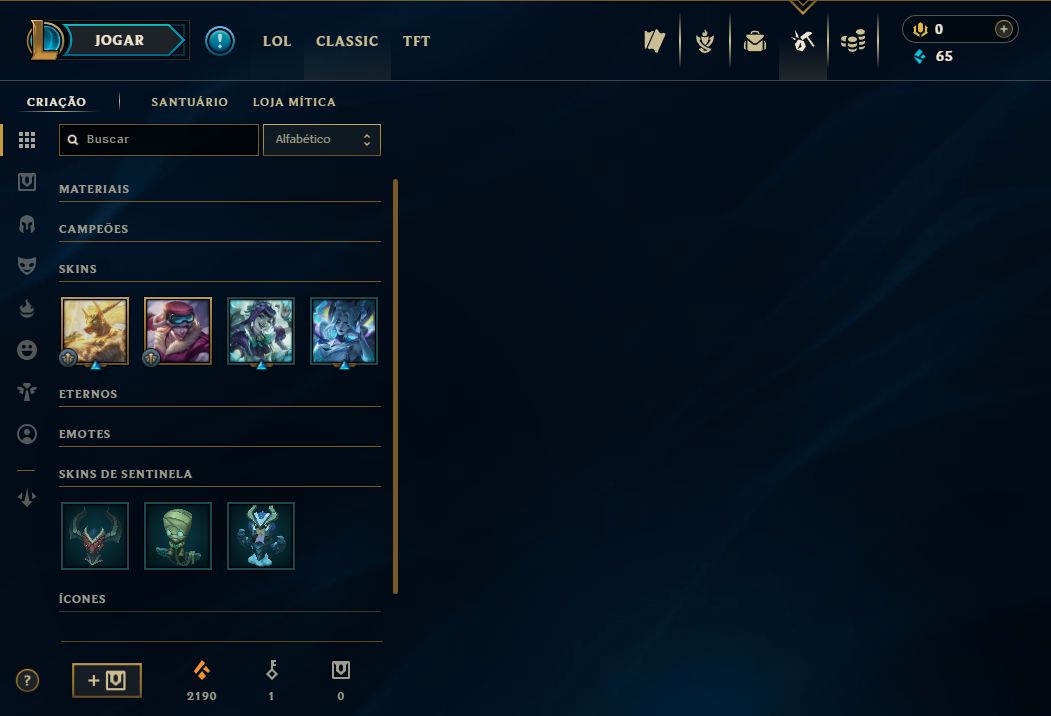CONTA LOL LVL 49 | 48 SKINS | 39 ÍCONES