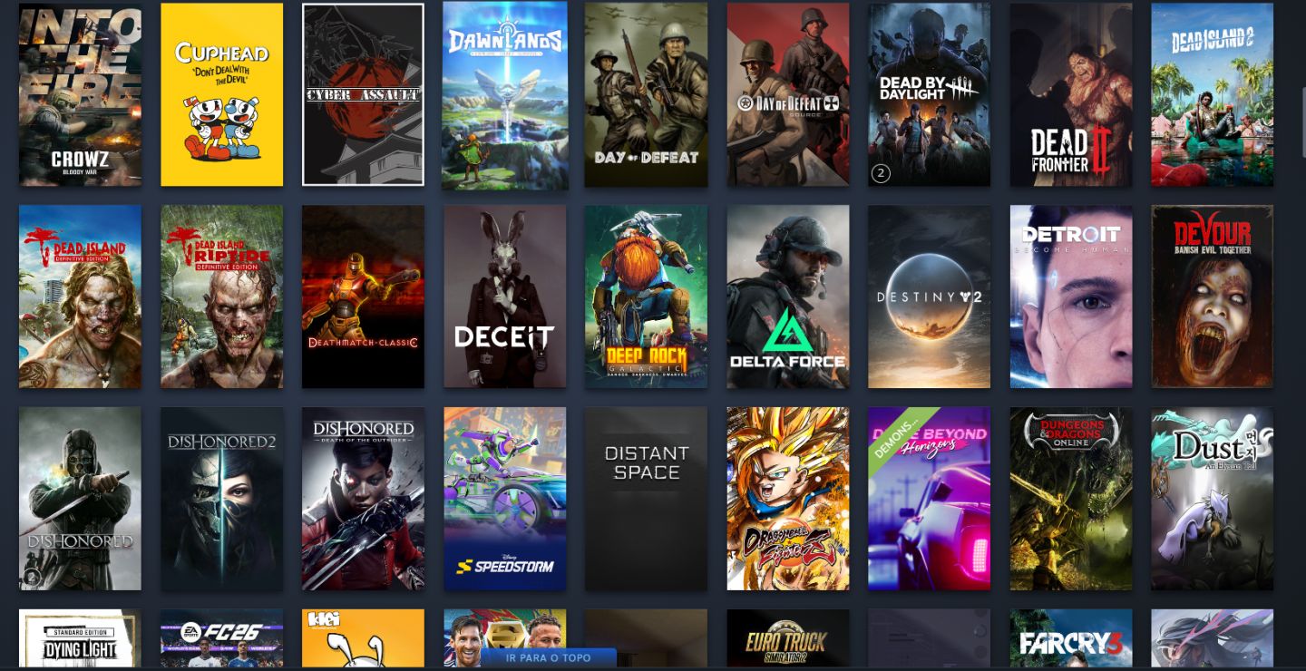 Steam Completa | Biblioteca avaliada em R$ 769