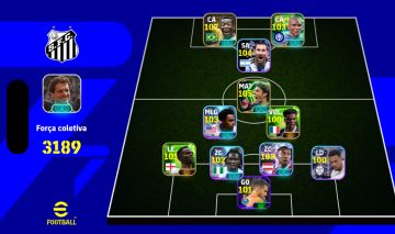 CONTA eFOOTBALL TOP FORÇA 3.189 | PELÉ 107 + ETOO 103