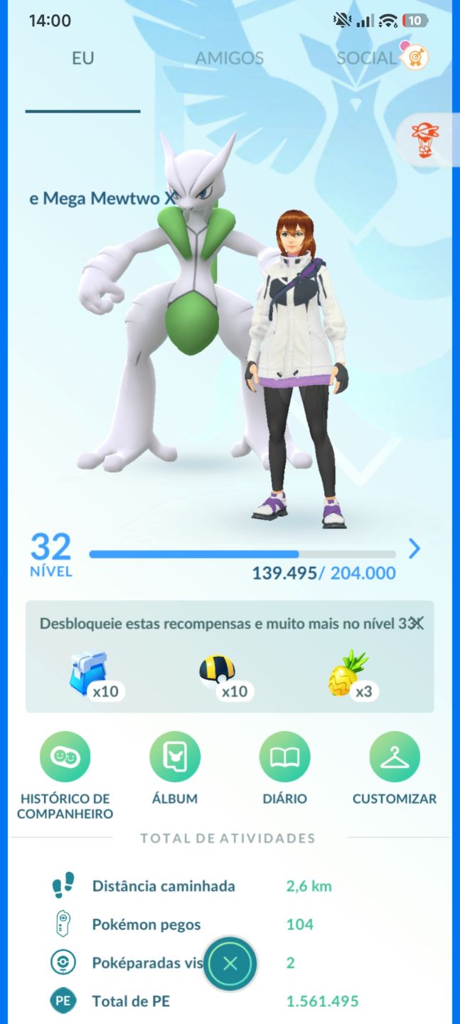 Conta Pokémon GO - Mewtwo Shiny