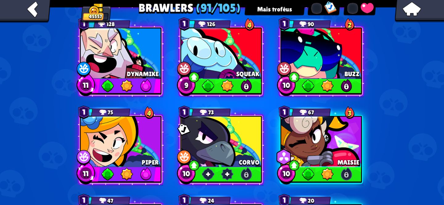 Conta Brawl 45k + Clash Royale 8k