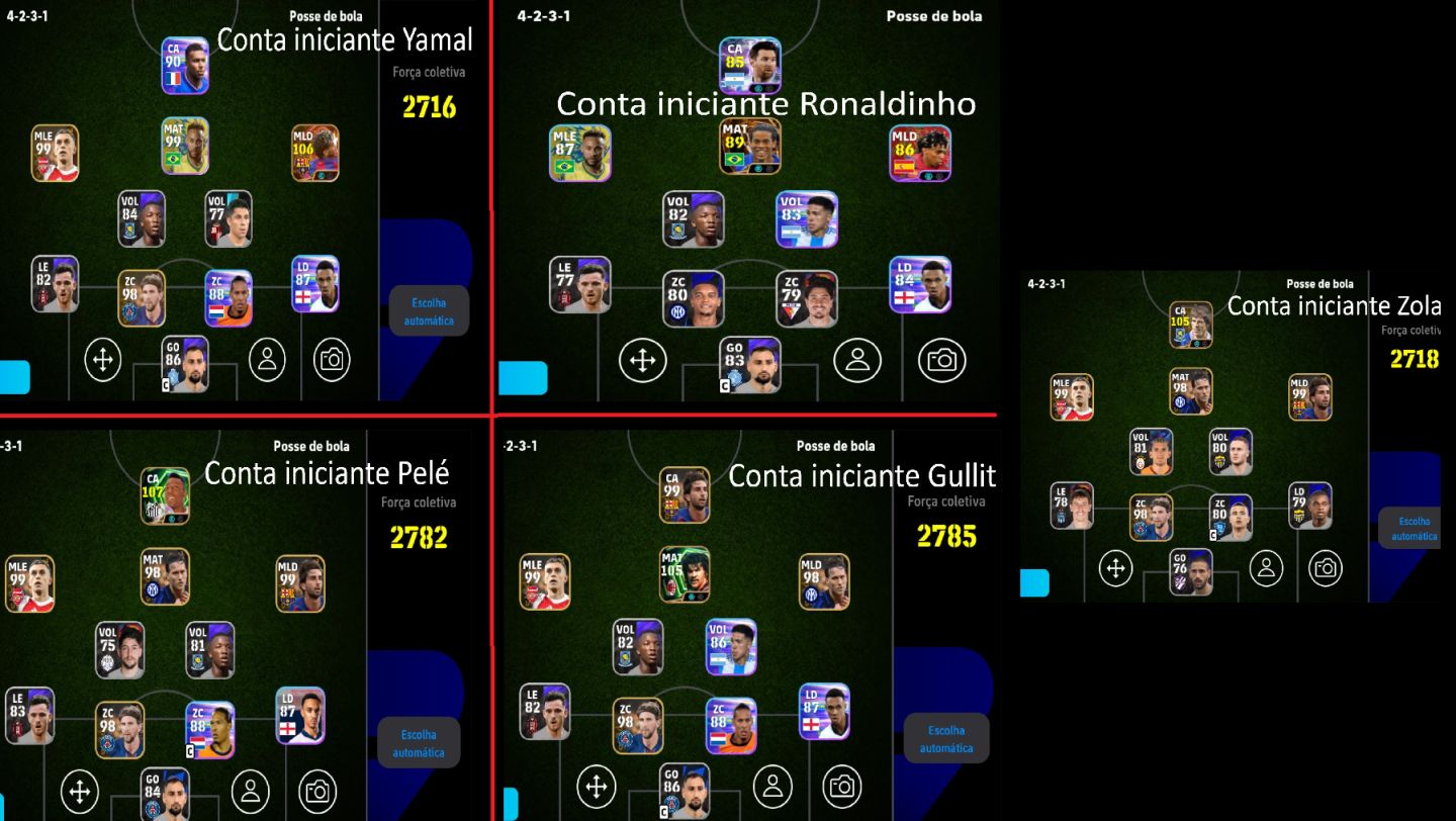 Melhores Contas Efootball Mobile Com MESSI Bigtime 109, Épicos e Showtimes Raros