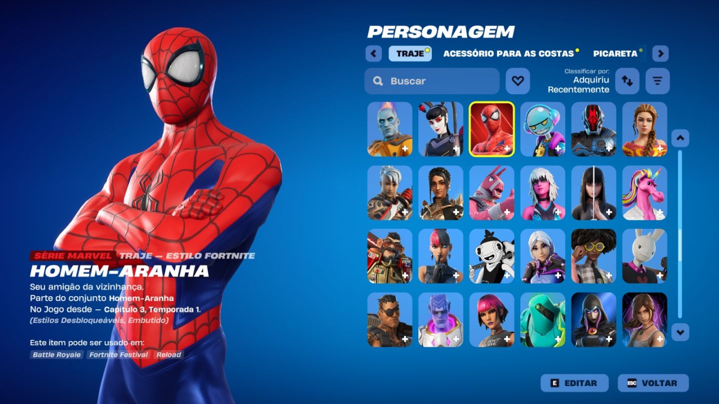 CONTA DE FORTNITE COM 161 SKINS | Spider-Gwen | PROMOÇÃO!