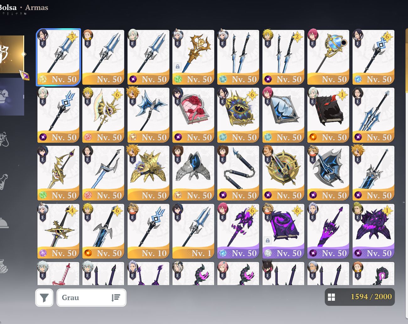 CONTA 7DS ORIGIN - Ban P7 e Meliodas P8 - End Game