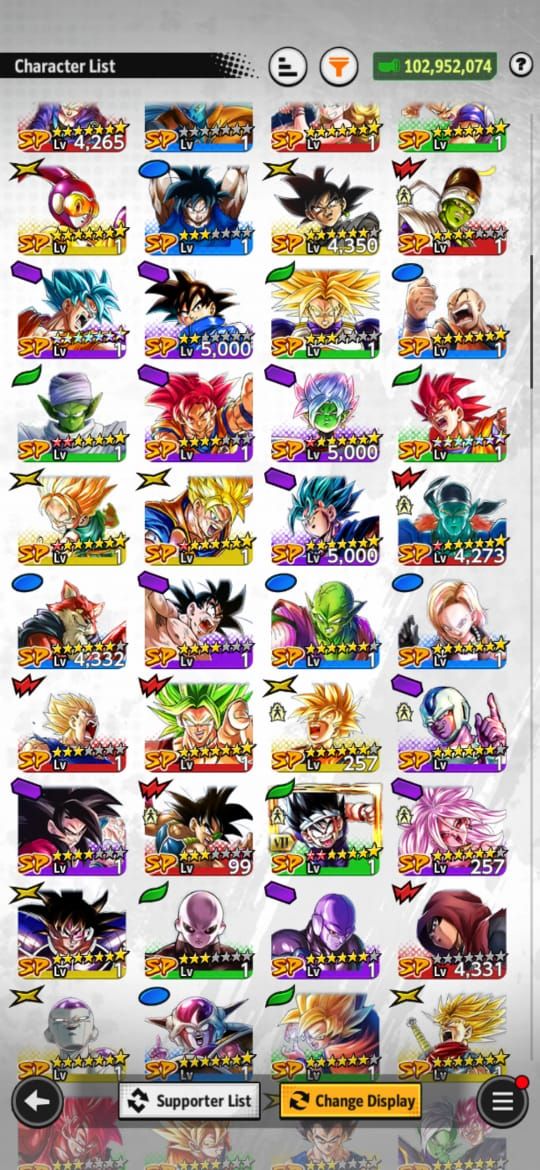 Conta DB legends level 226