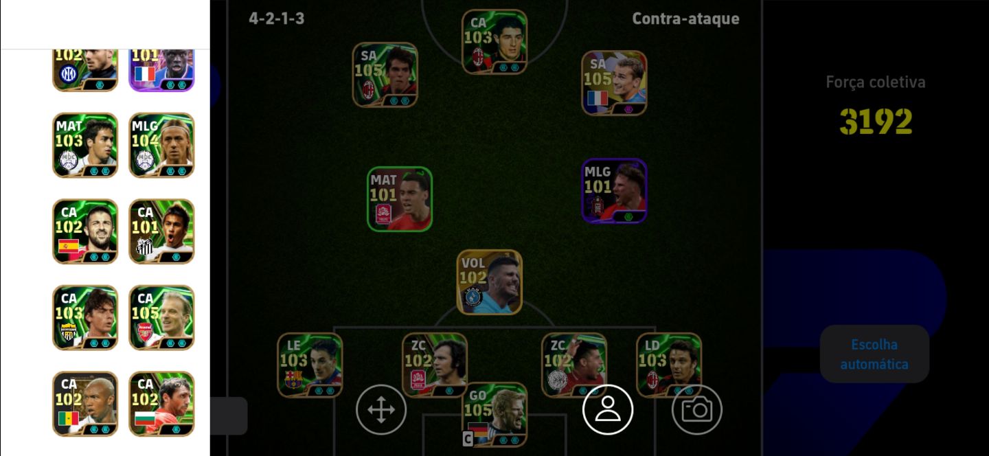 Conta eFOOTBALL top força coletiva 3206
