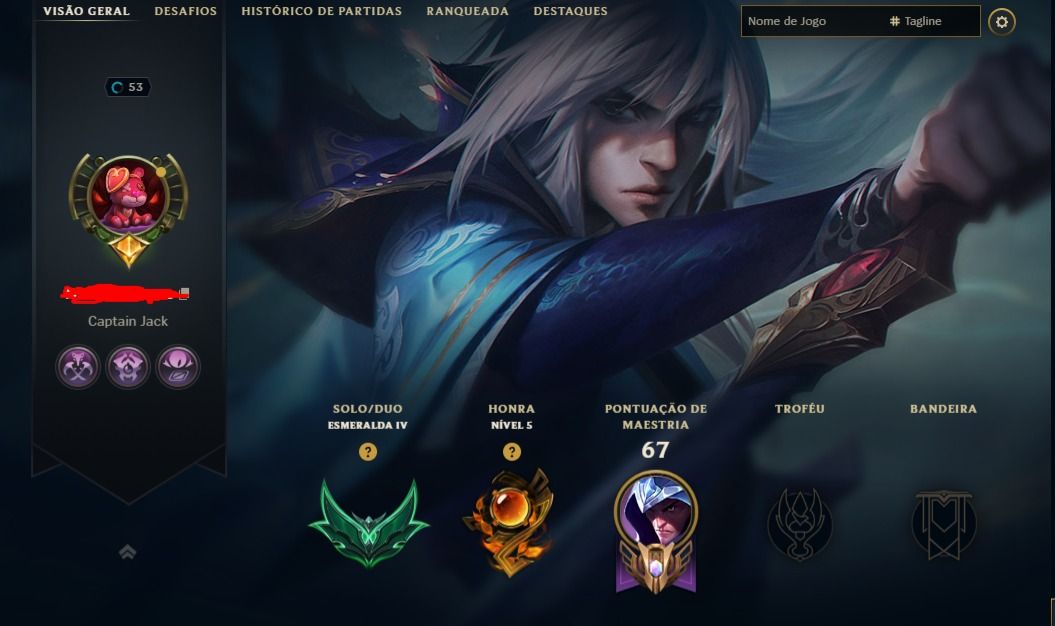 Conta LOL, Esmeralda 4. Talon velho oeste e Talon espada resiliente