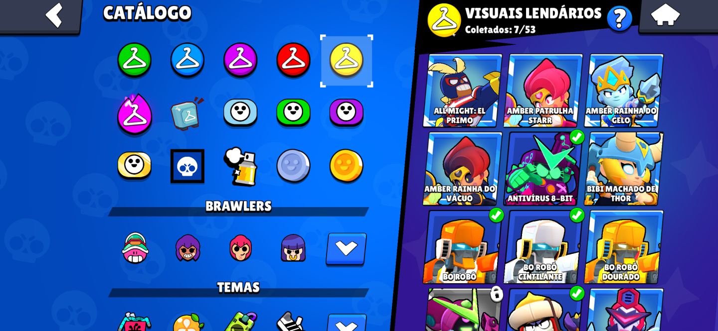 Conta Brawl Stars de 2019 + várias skin