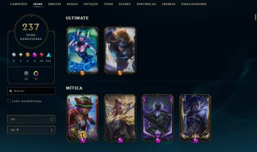 CONTA LOL MAIN MORDEKAISER M44 UNRANKED 237 SKIN 2 ULTIMATE 4 MIT 24 LENDARIO