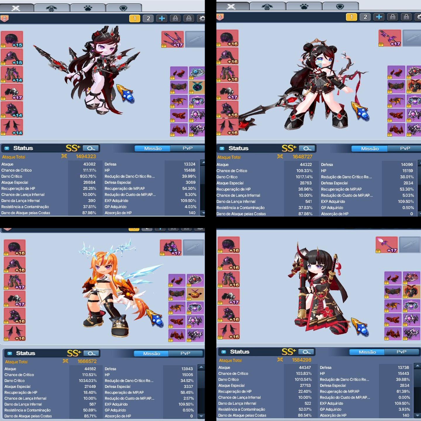 Conta EndGame GrandChase Classic C-Lvl 853 | 25 Chars Full 1.5KK+
