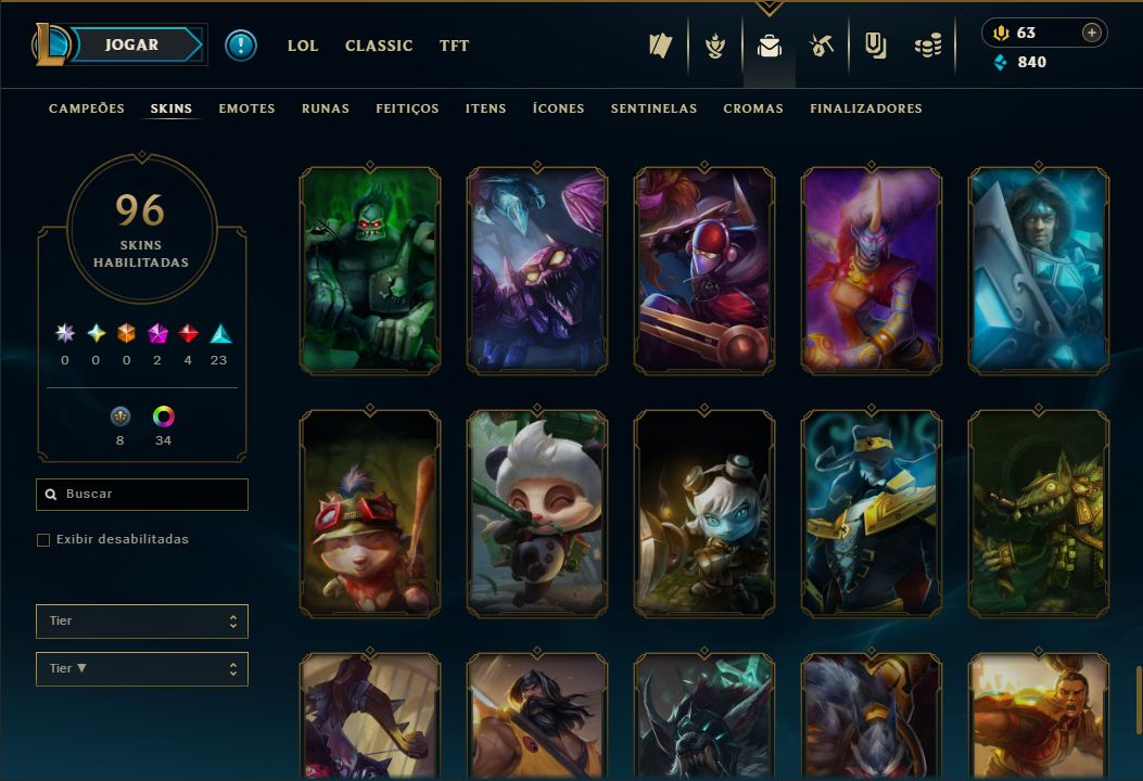 LENDÁRIA LEE SIN PUNHOS DIVINOS + [100 SKINS HABILITADAS] + PLATINA 1 SOLO/FLEX