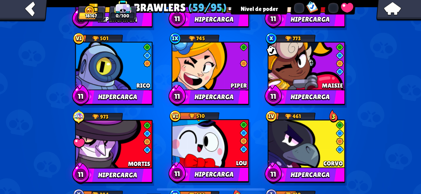CONTA BRAWL STARS EX MAIN MORTIS QUASE TODAS AS SKINS DELE E MUITO MAIS