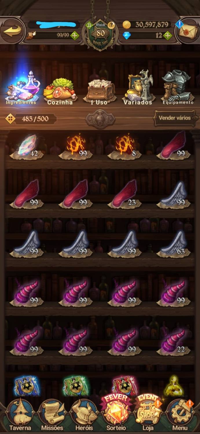 Conta P2W Nanatsu no Taizai Grand Cross Global