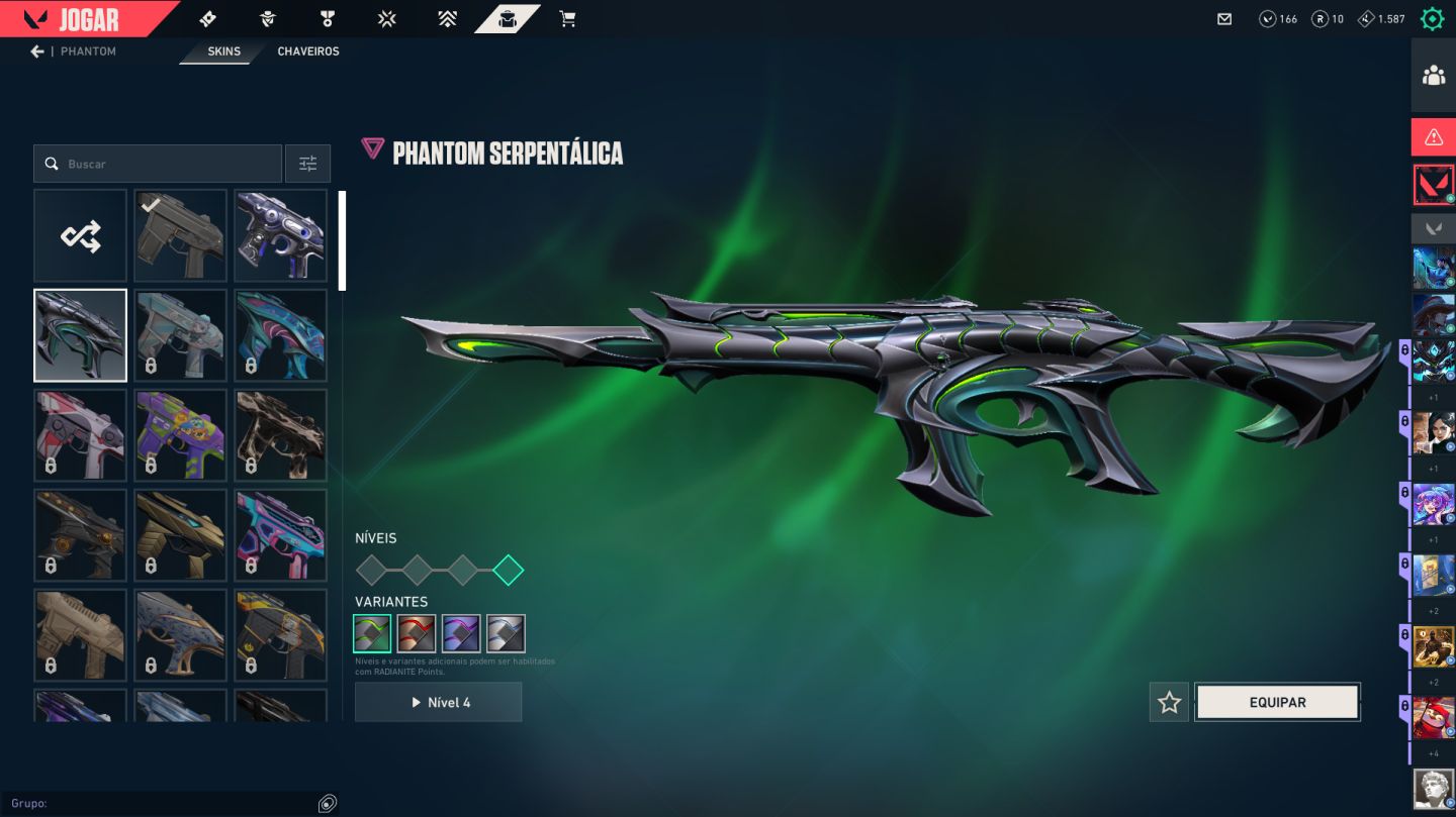 Acc Valorant top para iniciar ,17 + skins