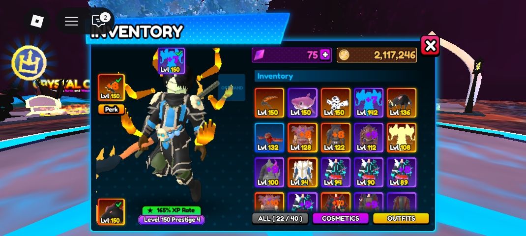 Contas World Zero Lv 150 Prestígio 4