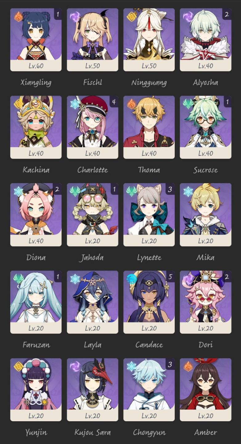 Conta de genshin fresquinha para sair! Vesna e odette meta+ zzz
