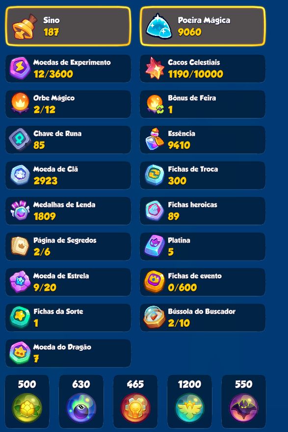 CONTA RUSH ROYALE TOP