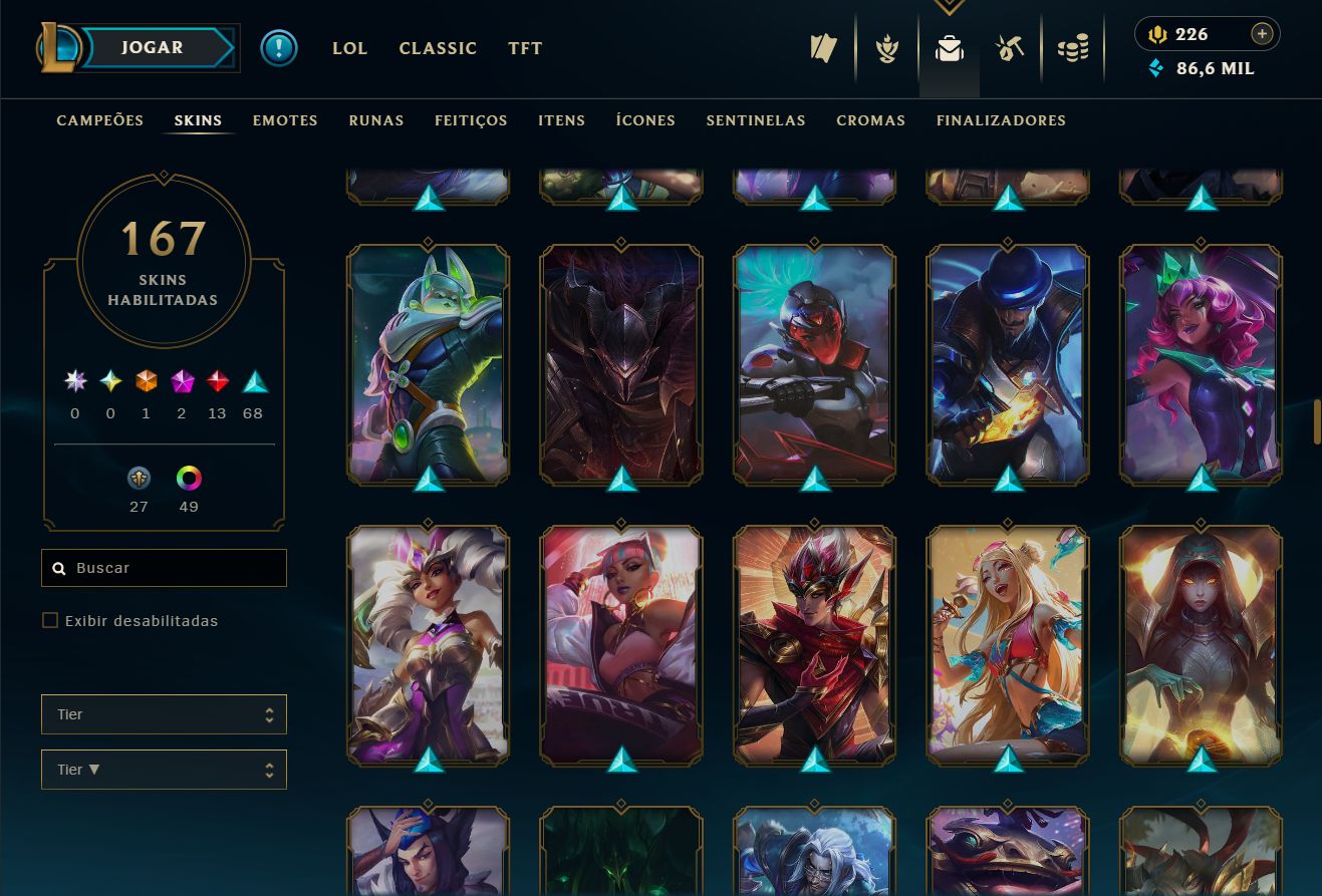 2 Conta League of Legends nivel 465-492 / Mestre - Desafiante