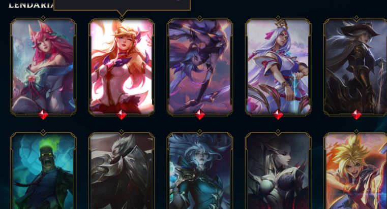CONTA RIOT VALORANT GOLD e LOL nv. 170 - + SKINS