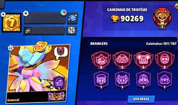 CONTA MUITO APELONA COM 90K DE TROFÉUS, 333 SKINS E MUITOS BRAWL UPADOS!