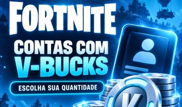 Conta Fortnite com V-Bucks | 200+, 300+, 500+, 600+ ou 800+