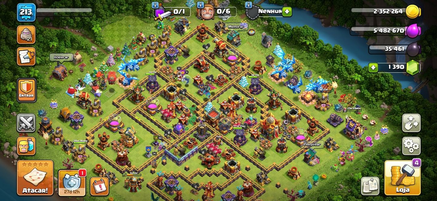 Conta clash royale, clash of clans, brawl stars valor pelas 3