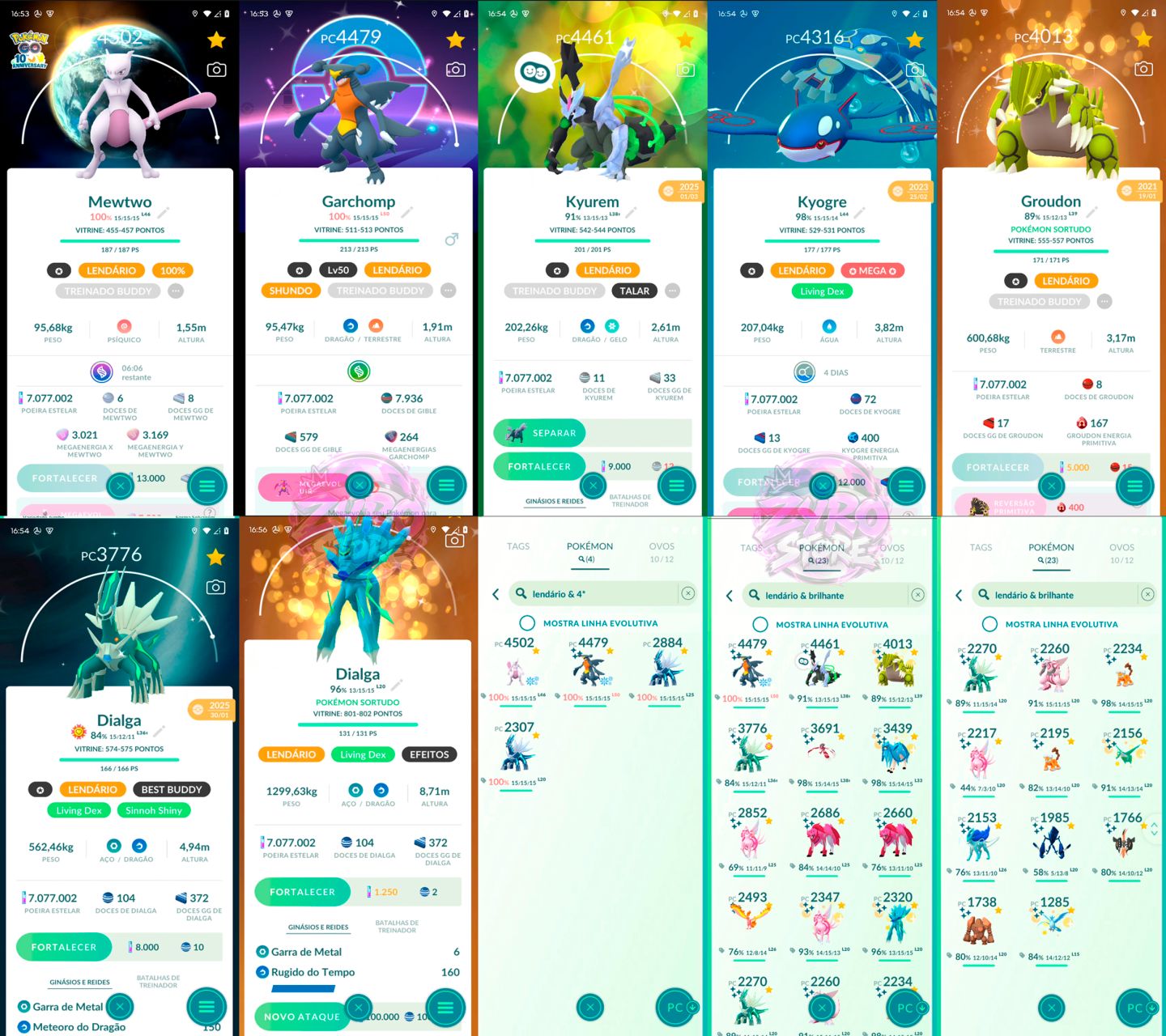 CONTA POKÉMON GO LVL 71 | 238 LENDÁRIOS | 101 SHINYS | 30 FUNDOS | 50 HUNDOS | 7