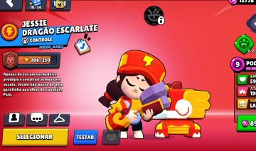 !!CONTA BRAWL STARS COM JESSIE DRAGÃO ESCARLATE!!