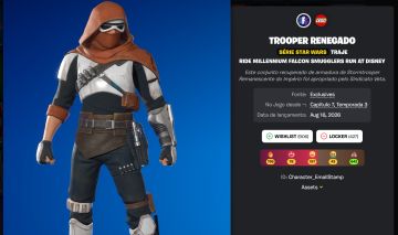 Código Fortnite skin: Trooper Renegado [ Exclusivo Disney ]