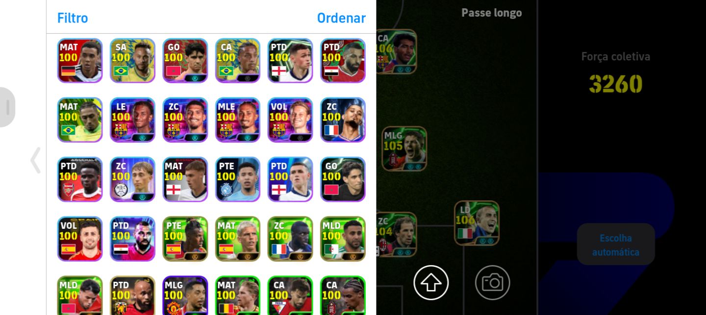 CONTA EFOOTBALL COM VÁRIOS JOGADORES