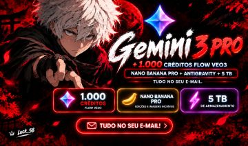 Gemini 3 Pro | Flow 1.000 Créditos | Veo 3 + Nano Banana Pro | 5 TB | 30 Dias