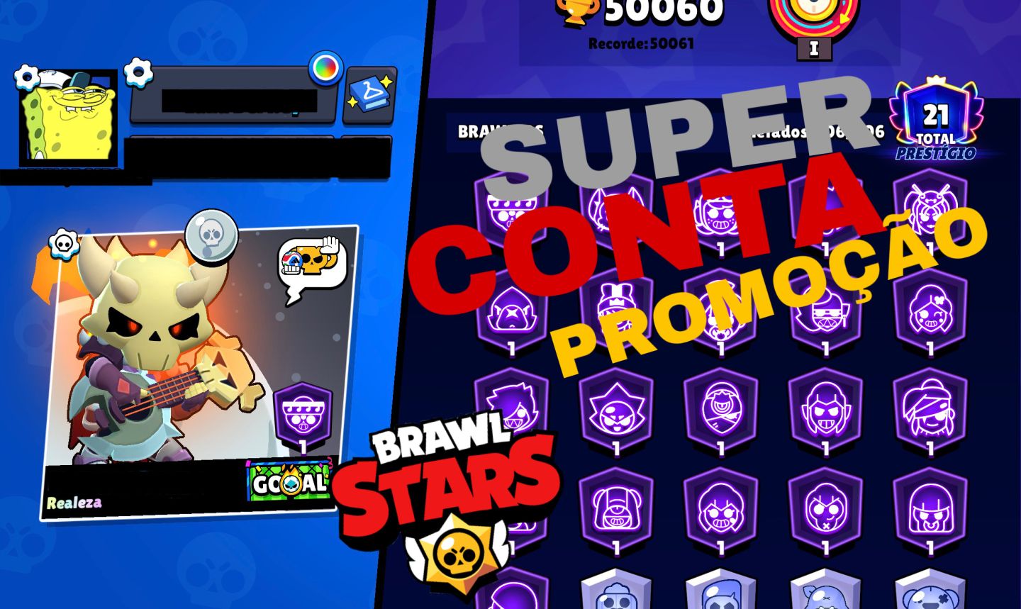Brawl Stars Super conta equipada
