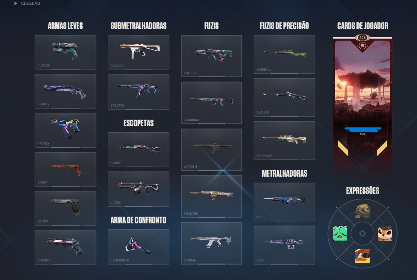 Conta de valorant com 990 Reais gastos rank Diamant 1 com mt skins