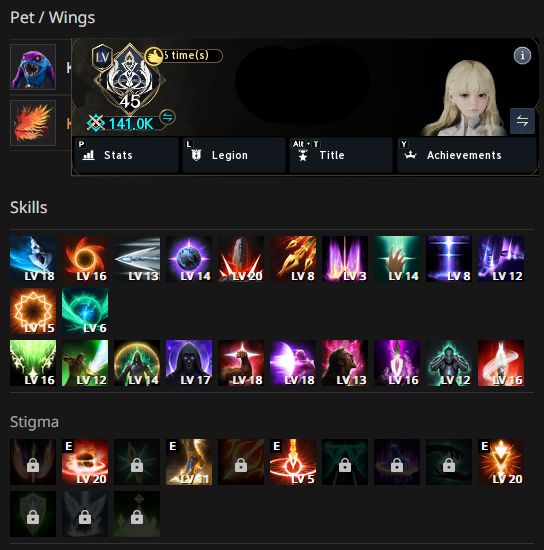 Aion 2 | Chanter Lvl 45 | 141K Power | 2687 Gs | Arma e 2 Anéis Craftados | Siel